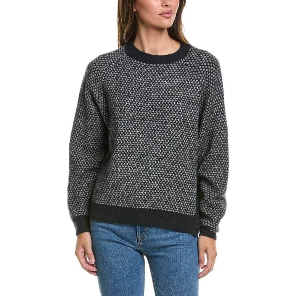 Ichi Womens  Ihkamara Alpaca-Blend Sweater, Blue